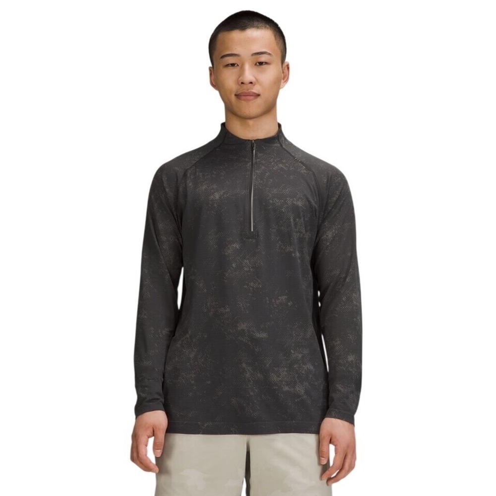Lululemon Metal Vent Tech 1/2 Zip 2.0, Heritage Camo/Asphalt Gray, Size XL